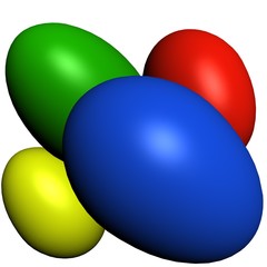 Colorful Easter eggs to Easter.