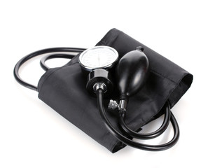 Black tonometer isolated on white