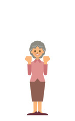 祖母 ガッツポーズ