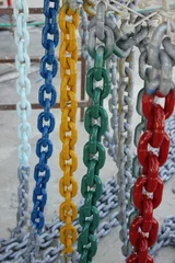 Fotobehang colourful painted chain © William Richardson