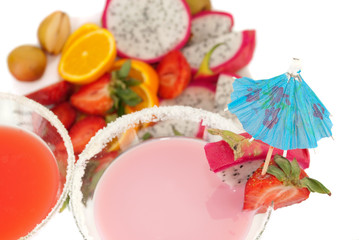 Fototapeta premium Tropical cocktails closeup