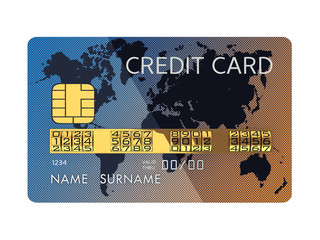 Generic credit card with combination lock , isolated