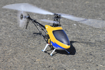 a model helicopter