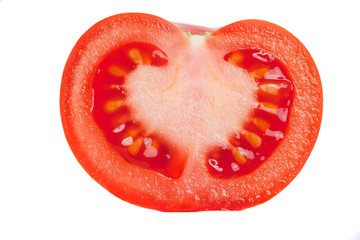 Fresh tomato isolated on white