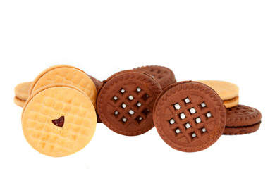 cream cookies isolated