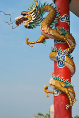 Chinese style dragon statue