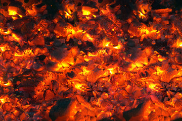 Glowing coals