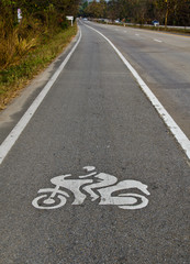 Fototapeta premium bike lane way