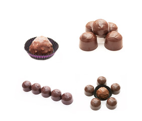 Set of different chocolates