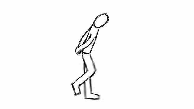caminando boceto