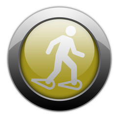 Yellow Metallic Orb Button 