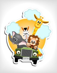 animals in the car