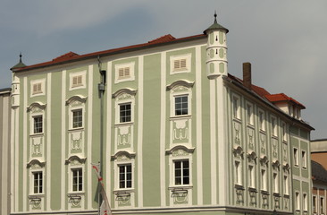 Architektonisch reizvolle Hausfassade