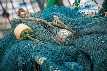 Close Up of the Shrimping Nets Used by Fishermen
