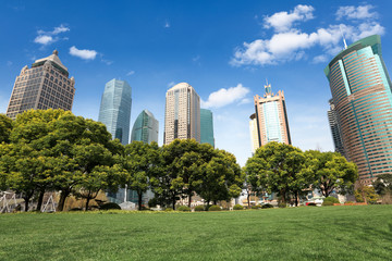 modern building with park