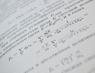 Fototapeta premium Close-up of physics textbook