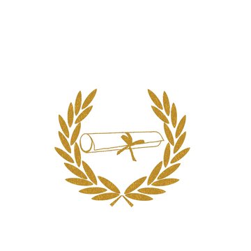 DIPLOME COURONNE LAURIERS OR