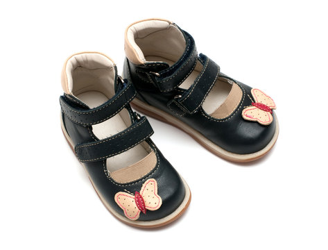 A pair of an orthopedic children's shoes