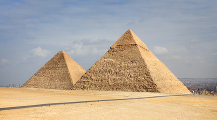 Fototapeta na wymiar Great pyramids of Giza, Egypt