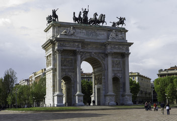 Fototapeta na wymiar Arco della Pace, Milano