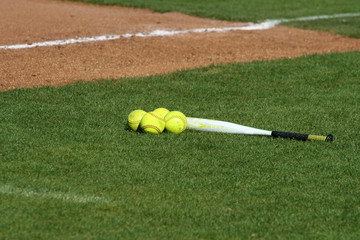 Softball and Bat