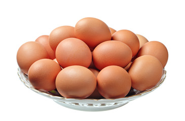 Eggs in a plate