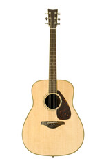 Obraz premium Acoustic guitar against white
