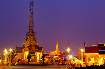 The Grand Palace and temporary pagoda