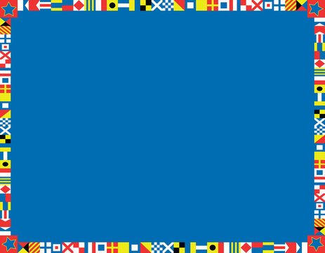 EPS8 Vector Nautical Flag Border