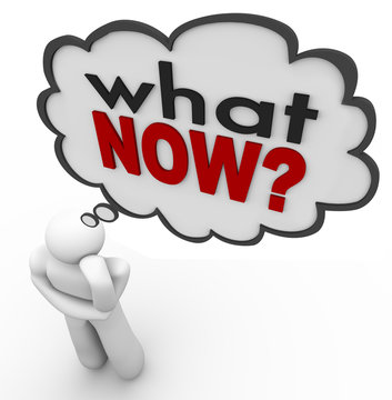 What Now Thought Cloud Thinking Person Words Question