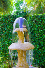 Fountain from engraving granite for decoration in park