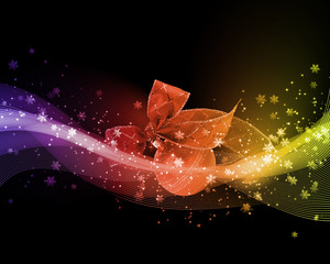 Background with traditional Christmas decoration