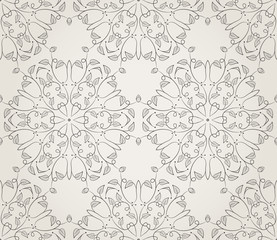 Seamless wallpaper with floral ornament