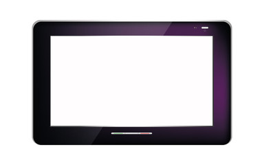 Black  abstract tablet pc on white background