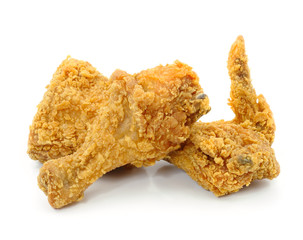 Golden brown fried chicken
