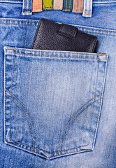 Wallet in the pocket of jeans