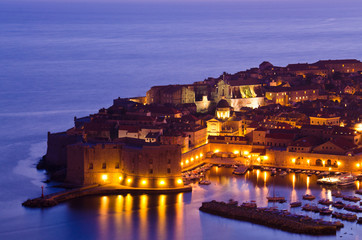 Dubrovnik by night, Croatia