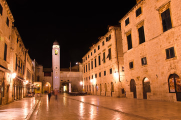 Croatia, Dubrovnik at night