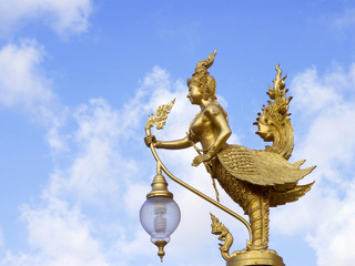 Fototapeta na wymiar Decorative lamps at thai temple.