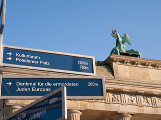 Direction Sign by Brandenburg Gate © Bob Davies