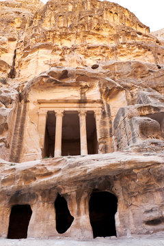 antique Nabatean Temple in Little Petra