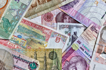 Geldscheine aus verschiedenen afrikanischen Ländern