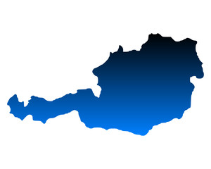 Karte von Österreich
