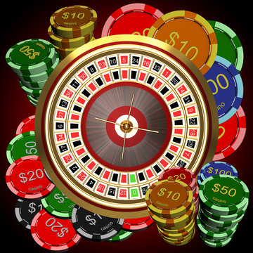 Roulette with the casino chips