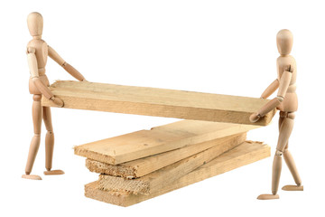 Two dummy and boards