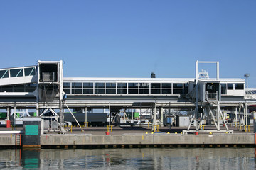 Terminal at the mooring in port