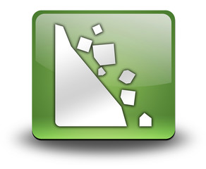 Green 3D Effect Icon "Falling Rocks"