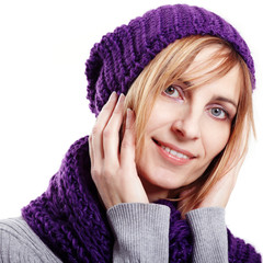 Woman in winter cap