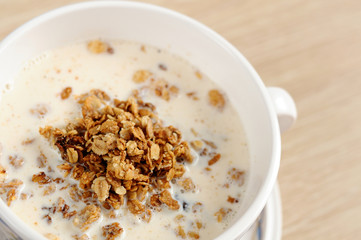Breakfast - Muesli with milk