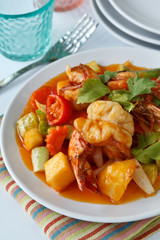 Thai Food,Sweet and Sour Shrimp